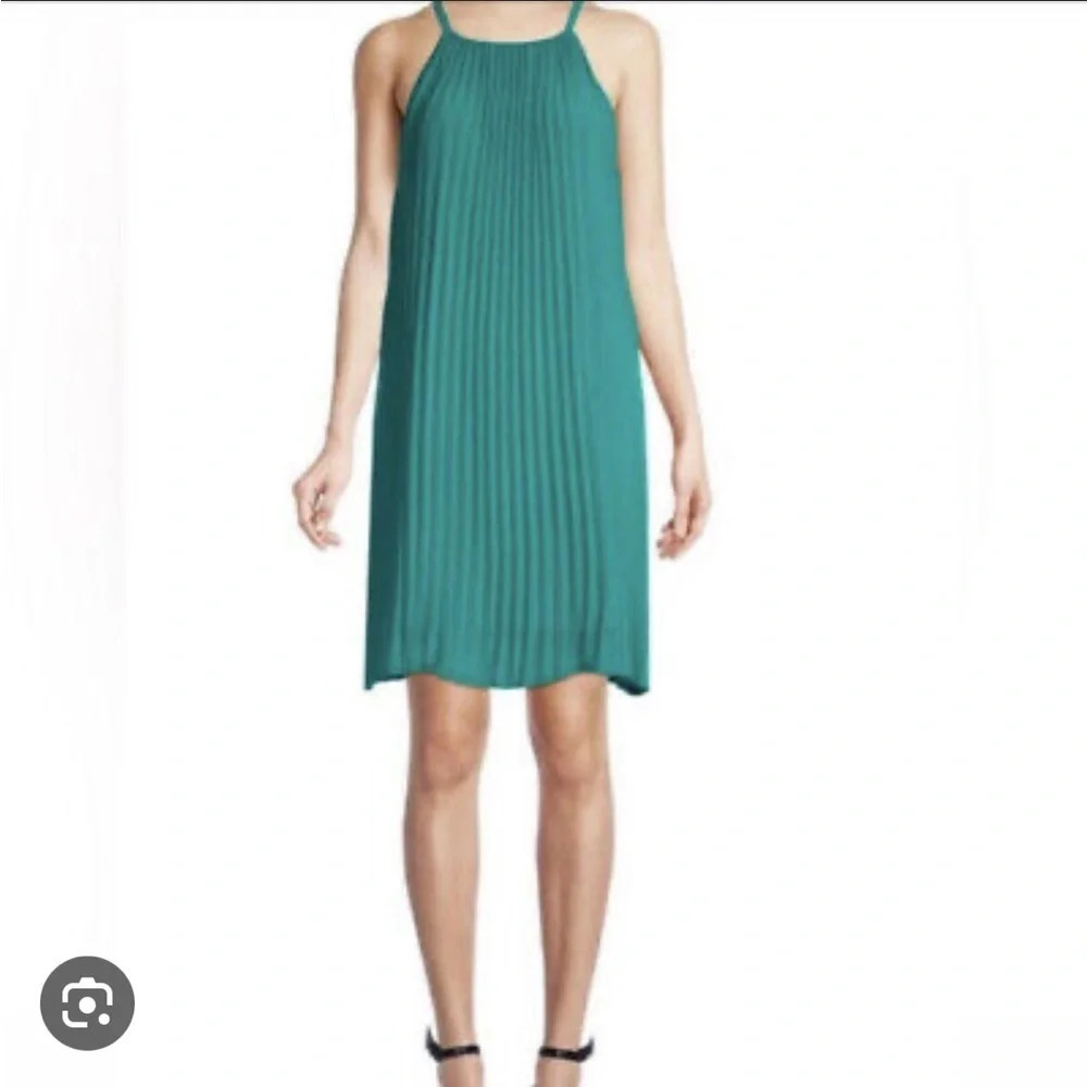 NWT SAM EDELMAN TEAL PLEATED DRESS